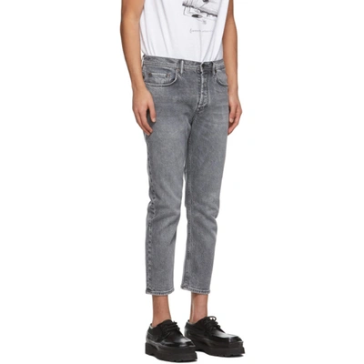 Shop Acne Studios Grey Slim Tapered Fit Jeans