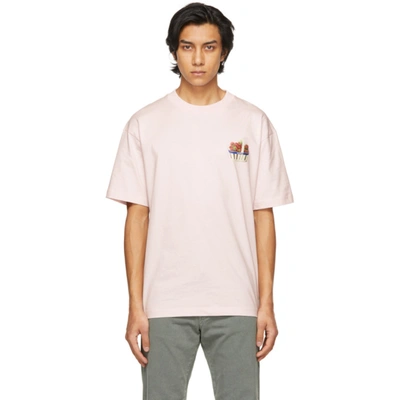 Shop Jacquemus Pink 'le T-shirt Fraises' T-shirt In Light Pink