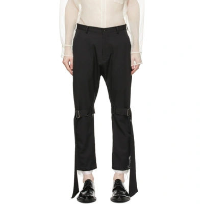 Shop Sulvam Black Bandage Trousers