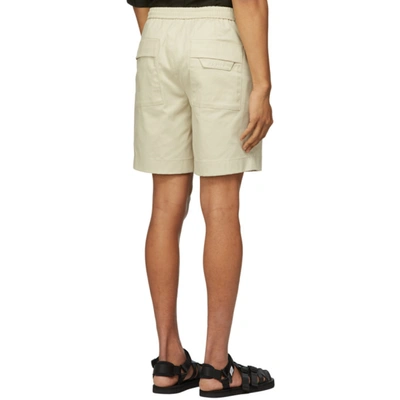 Shop Solid Homme Beige Cotton Basic Shorts In Beige 734e