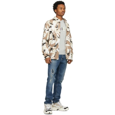 Shop Kenzo Beige Tropic Camo Over Shirt In 02 Off White