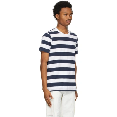 Shop Marni Three-pack Blue Striped T-shirts In Y4407 Strip