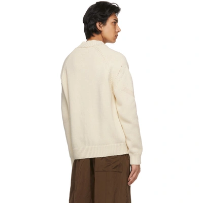 Shop Jacquemus Off-white 'le Pull Grain' Sweater In Off White
