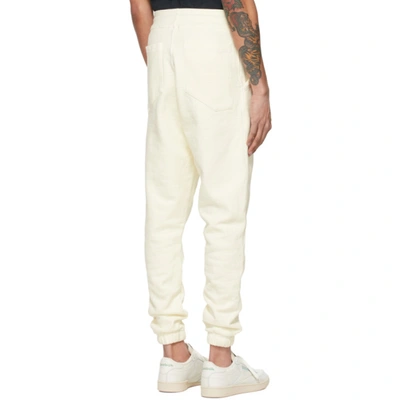 Shop Rhude Off-white Logo Lounge Pants In Créme