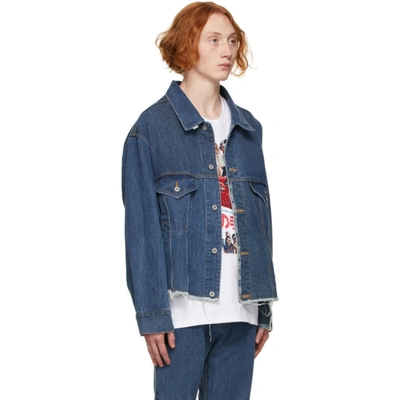 Shop Doublet Blue Upcycled Original Denim Jacket In Indigo