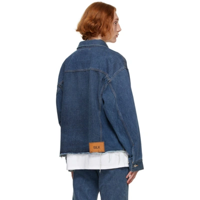 Shop Doublet Blue Upcycled Original Denim Jacket In Indigo