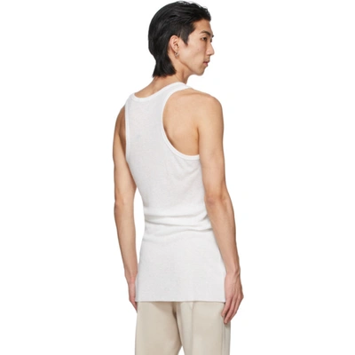 Shop Haider Ackermann White Ribbed Tank Top In Ivory