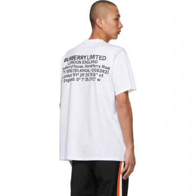 Shop Burberry White Pocket Bag Print T-shirt