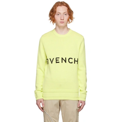 Shop Givenchy Yellow Knit 4g Sweater In 739-yellow/black