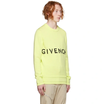 Shop Givenchy Yellow Knit 4g Sweater In 739-yellow/black