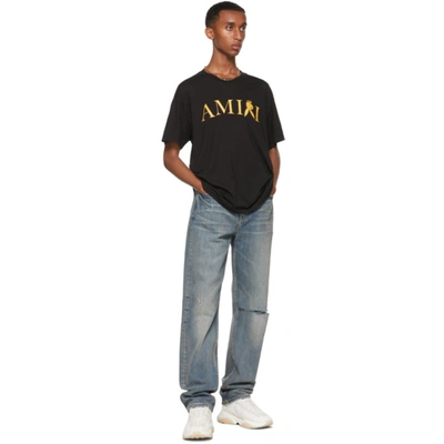 Shop Amiri Black Playboy Edition Reverse Bunny T-shirt In Black / Gold-30 Sing