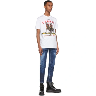 Shop Dsquared2 White Cotton 'canada' Cool T-shirt In 100 White