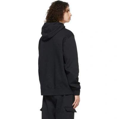 Shop Nike Black Sportswear Club Full-zip Hoodie In Black/white
