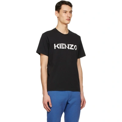 Shop Kenzo Black Logo T-shirt In 99 - Black