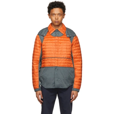 Shop Moncler Genius 5 Moncler Craig Green Orange & Grey Down Chrysemys Jacket In 933 Blkoran