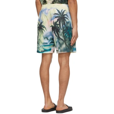 Shop Palm Angels Multicolor Mesh Paradise Shorts