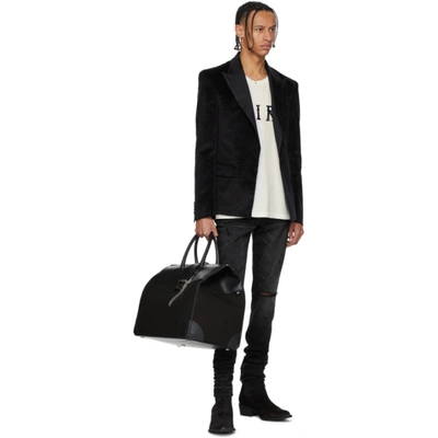 Shop Amiri Black Velvet Blazer