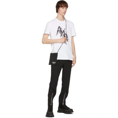 Shop Alexander Mcqueen White Painted Logo T-shirt In 0900 Whitem