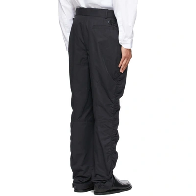 Shop A-cold-wall* Black Ruche Technical Trousers