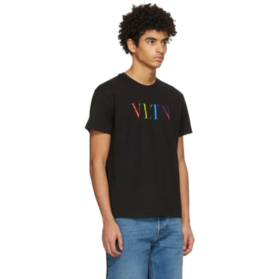 Shop Valentino Black 'vltn' T-shirt In 20t Nero/ V