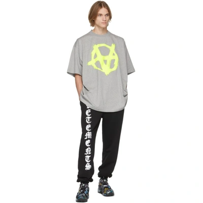 Shop Vetements Grey Double Anarchy T-shirt