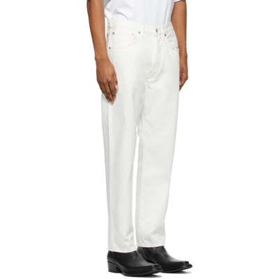 Shop Acne Studios White Straight Fit Jeans