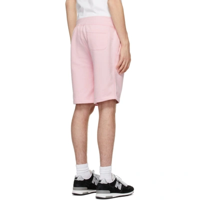 Shop Polo Ralph Lauren Pink Fleece Shorts In Carmel Pink