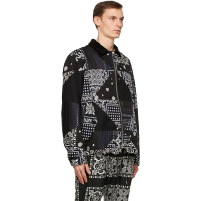 Shop Sacai Black & Navy Hank Willis Thomas Edition Archive Print Jacket In Blk/nvy 023