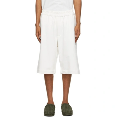Shop Jil Sander Off-white French Terry Shorts In 102 - Off W