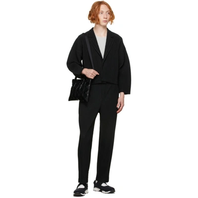 Shop Issey Miyake Black Monthly Color July Blouson Jacket In 15-black