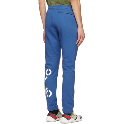 Shop Kenzo Blue Sport Logo Lounge Pants In 70 - Cobalt