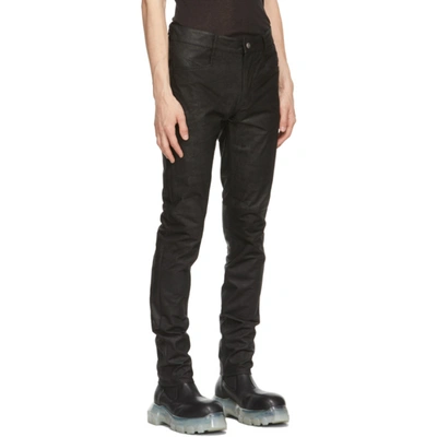 Shop Rick Owens Black Suede Tyrone Pants In 09 Black