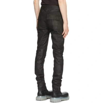 Shop Rick Owens Black Suede Tyrone Pants In 09 Black