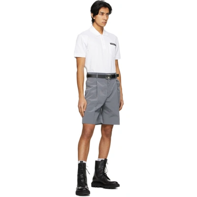 Shop Givenchy White Bonded Tape Polo In 100 White
