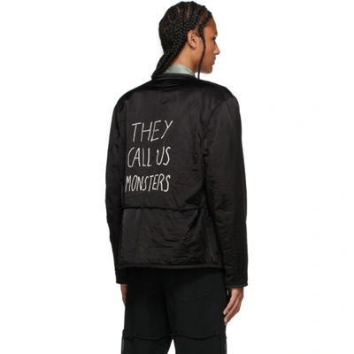 Shop Song For The Mute Black 'they Call Us Monsters' Jacket