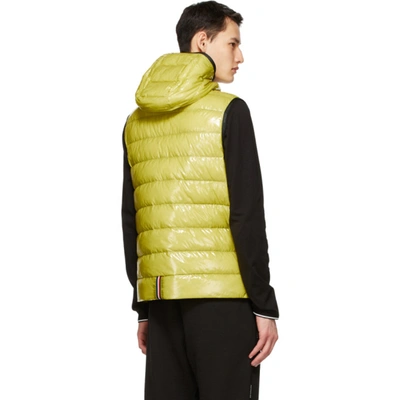 Shop Moncler Yellow Down Lappe Vest In 14b Yellow
