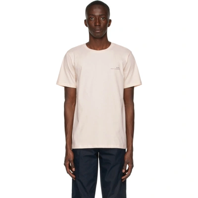 Apc Item Logo Graphic Tee In Fab Pale Pink