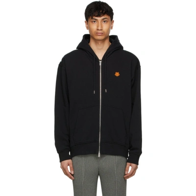 Shop Kenzo Black Wwf Edition K-tiger Full-zip Hoodie