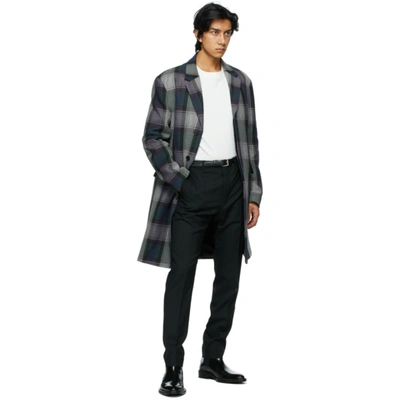 Shop Ami Alexandre Mattiussi Black Wool Cigarette Trousers In Noir/001