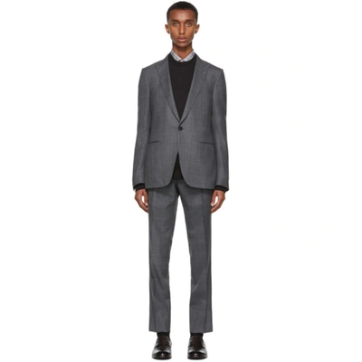 Shop Ermenegildo Zegna Grey Wool & Silk Prince Of Wales Suit In 216578 Grey