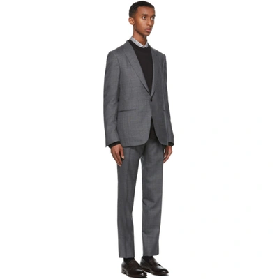 Shop Ermenegildo Zegna Grey Wool & Silk Prince Of Wales Suit In 216578 Grey