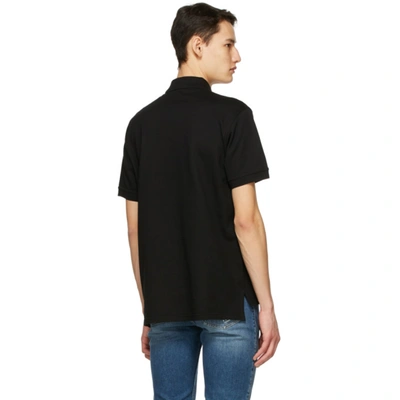 Shop Givenchy Black Latex Logo Polo In 001 Black