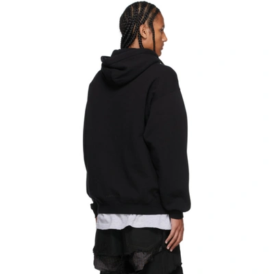 Shop Balenciaga Black Medium Fit Hulk Hoodie In 1000 Black