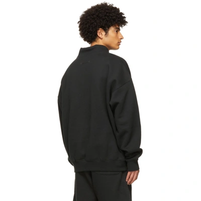 Shop Essentials Black Pullover Mock Neck Sweatshirt