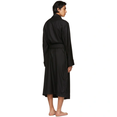 Shop Tom Ford Black Cashmere Twill Robe In K09 Black