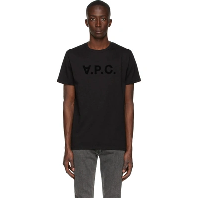 Shop Apc Black V.p.c. T-shirt In Lzz Black