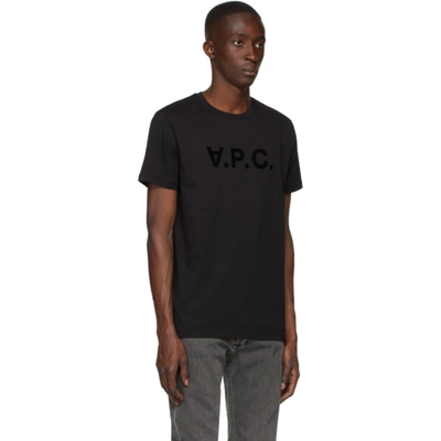 Shop Apc Black V.p.c. T-shirt In Lzz Black