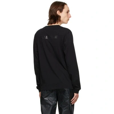 Shop Alyx Black & White Mirrored Logo Long Sleeve T-shirt In Blk0001 Black