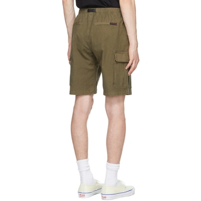 Shop Gramicci Green Ripstop Cargo Shorts In Olive