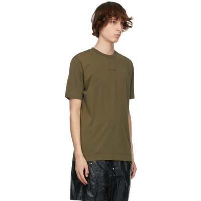 Shop Alyx Khaki Address Logo T-shirt In Grn0010 Dark Olive